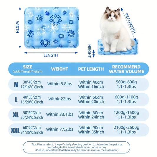 Instant Cool Gel Pet Mat for Dogs & Cats, Durable Comfort