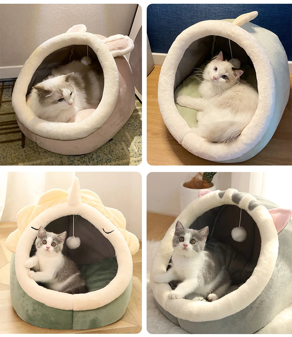 Luxurious Deep Sleep Pet Bed for Cats & Small Dogs - Foldable, Washable