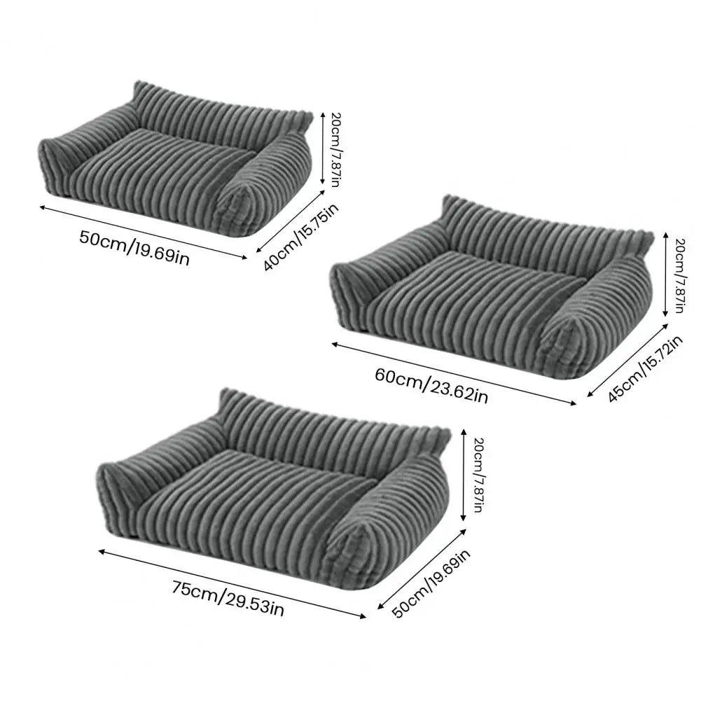 Luxurious Orthopedic Pet Sofa Bed with Memory Foam & Washable Cover for Dogs Cats